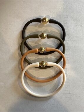 4 Gresham Florence Silicone Bracelets ~ Gold